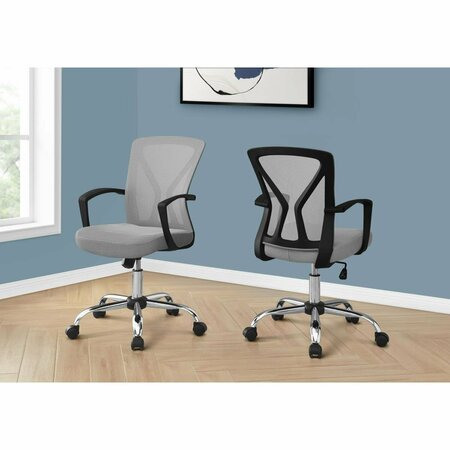 DAPHNES DINNETTE Grey & Chrome Base on Castors Office Chair DA3071222